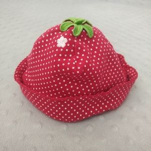 4/$20 Baby girl strawberry beanie hat 6 months